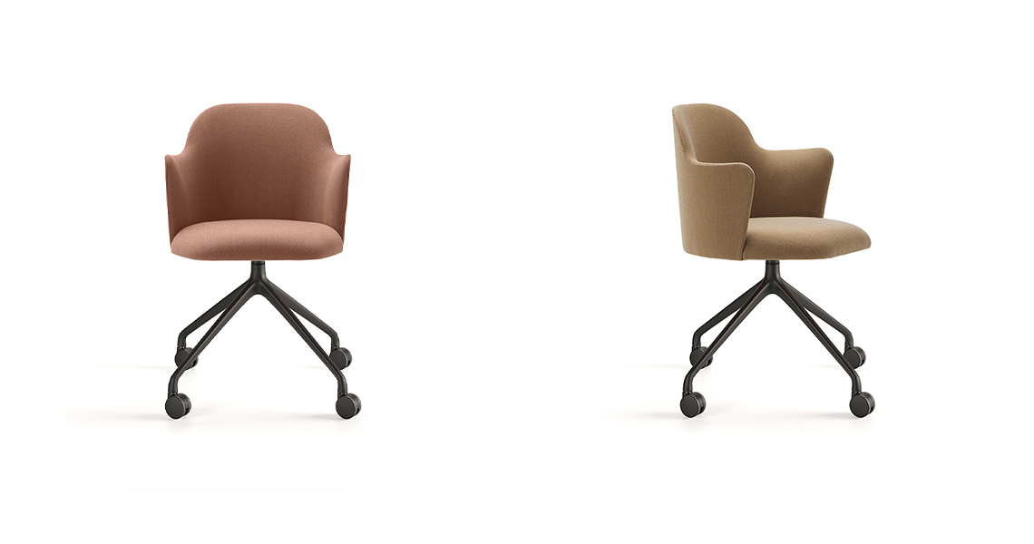 Silla Aleta piramidal giratoria con ruedas